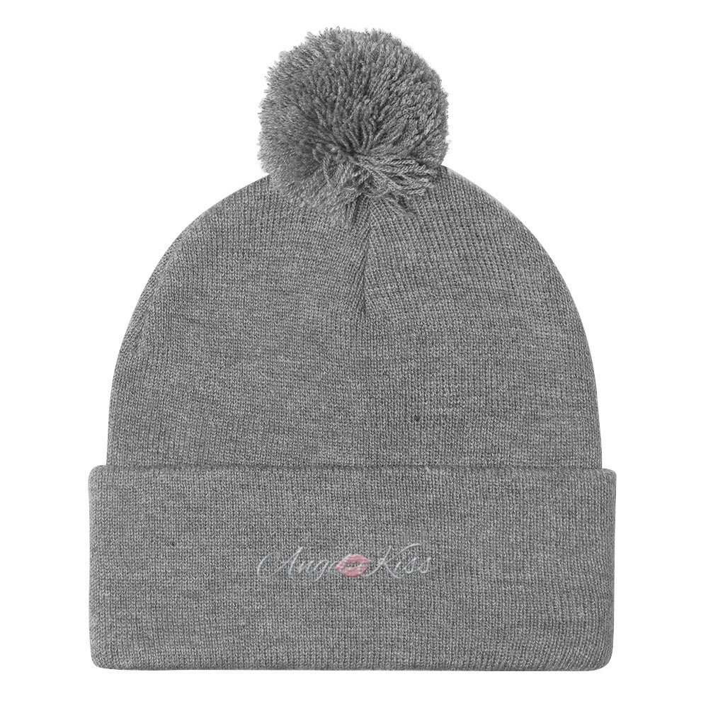 Grey Pom Pom beanie